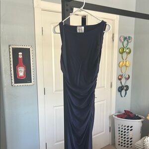 Reformation Black Sleeveless Sheath Midi Dress